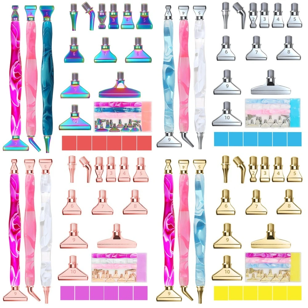 22pcs Screw Thread Tip Point Drill Pen Kit 5D Resin Diamond Painting Metal Tips Multi Placer Replacement Head Tools Clay Cross
22pcs Screw Thread Tip Point Drill Pen Kit 5D Resin Diamond Painting Metal Tips Multi Placer Replacement Head Tools Clay Cross