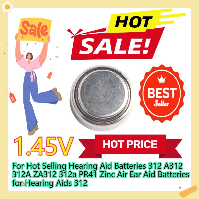For Hot Selling Hearing Aid Batteries 312 A312 312A ZA312 312a PR41 Zinc Air Ear Aid Batteries for Hearing Aids 312
For Hot Selling Hearing Aid Batteries 312 A312 312A ZA312 312a PR41 Zinc Air Ear Aid Batteries for Hearing Aids 312