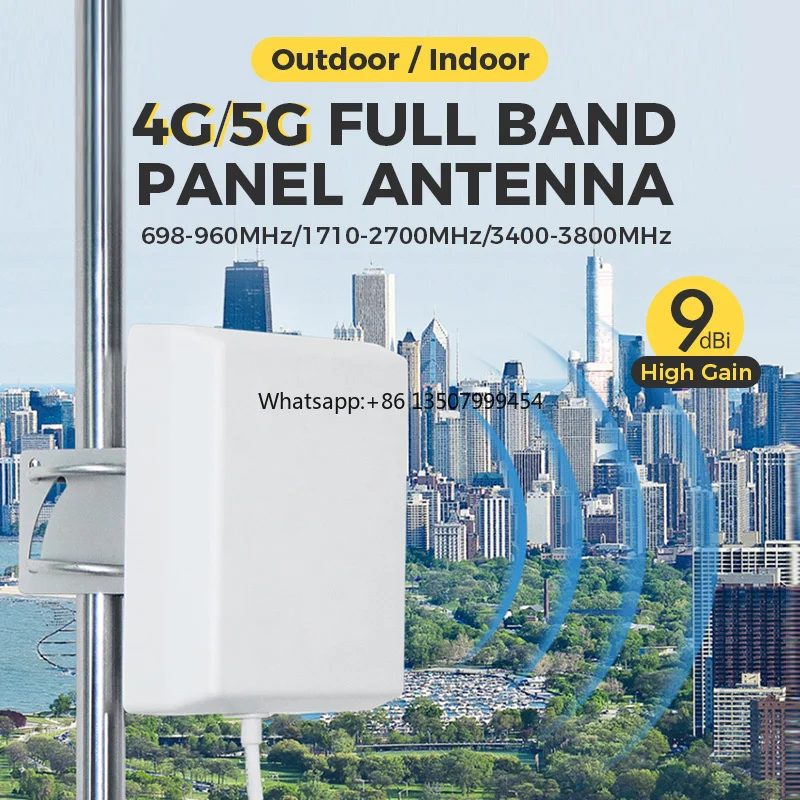 High Gain 9dBi 698-3800MHz Full BandWaterproof Indoor Outdoor Directional Wall Mount DAS 3G 4G LTE 5G Panel Antenna
High Gain 9dBi 698-3800MHz Full BandWaterproof Indoor Outdoor Directional Wall Mount DAS 3G 4G LTE 5G Panel Antenna
