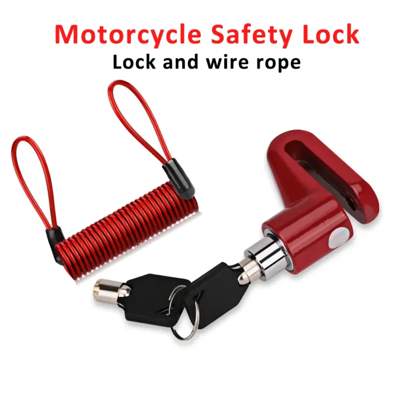 Disc Brakes Lock with Steel Wire Universal Motorcycle Safety Lock Kit with Steel Wire Rope for Scooter Motorcycle Bicycle
Disc Brakes Lock with Steel Wire Universal Motorcycle Safety Lock Kit with Steel Wire Rope for Scooter Motorcycle Bicycle