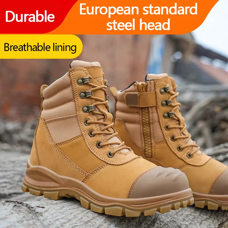 New high-top men's summer breathable, shockproof, puncture-resistant steel toe cap and heat-resistant safety boots
New high-top men's summer breathable, shockproof, puncture-resistant steel toe cap and heat-resistant safety boots
