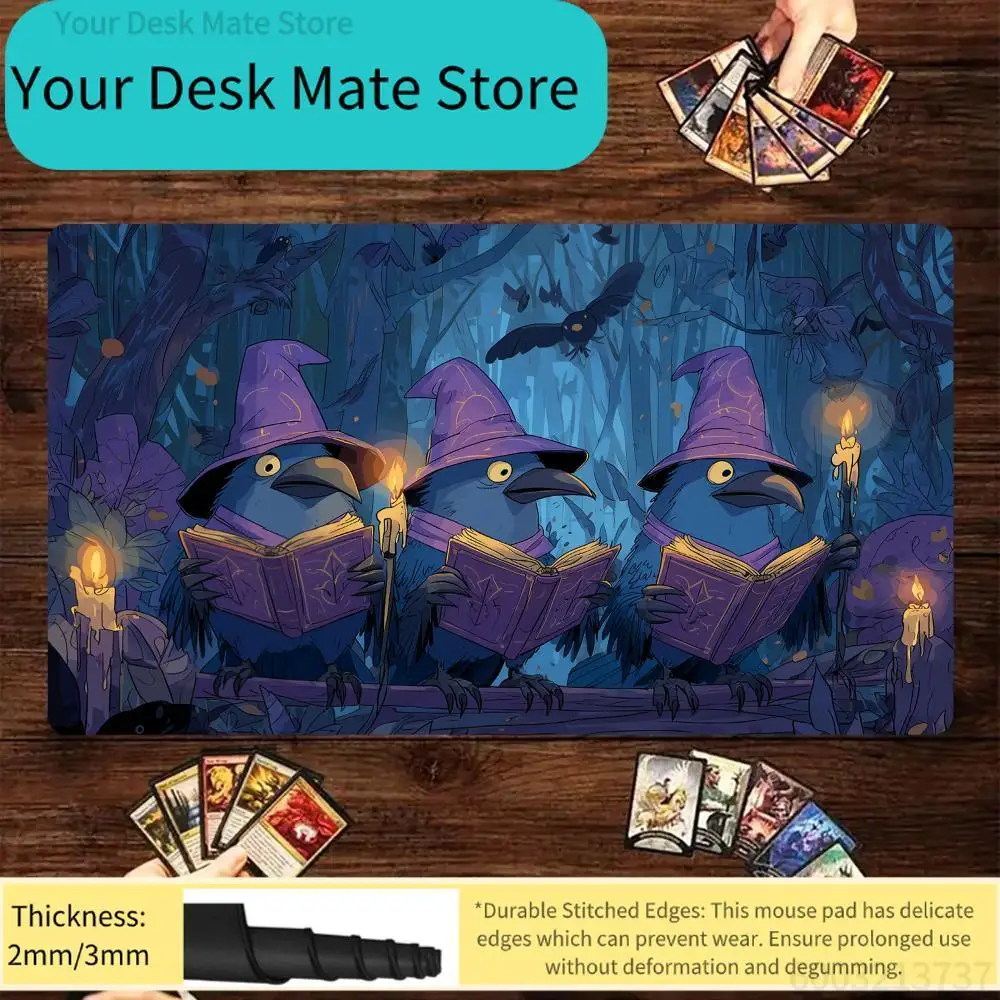 1PC Wizard Crows Print Large Lock Edge Non-Slip Rubber Playmat for TCG Card Game
1PC Wizard Crows Print Large Lock Edge Non-Slip Rubber Playmat for TCG Card Game