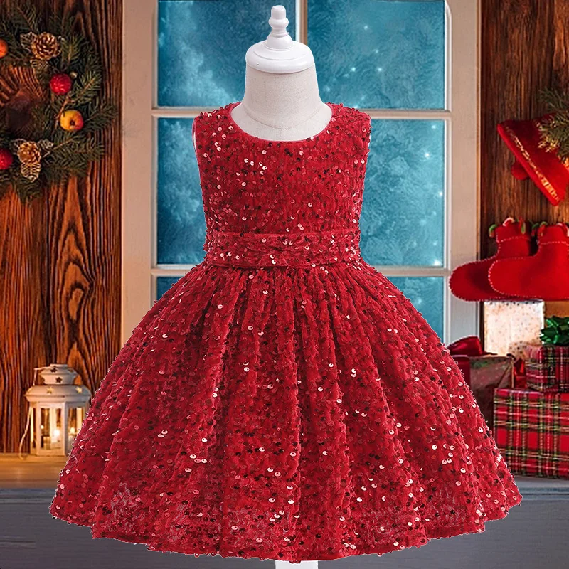 2025 New Christmas New Year Girls' Princess Dress Elegant Red Sequins Girls' Birthday Party Evening Dress New Year Clothing 1-6Y
2025 New Christmas New Year Girls' Princess Dress Elegant Red Sequins Girls' Birthday Party Evening Dress New Year Clothing 1-6Y