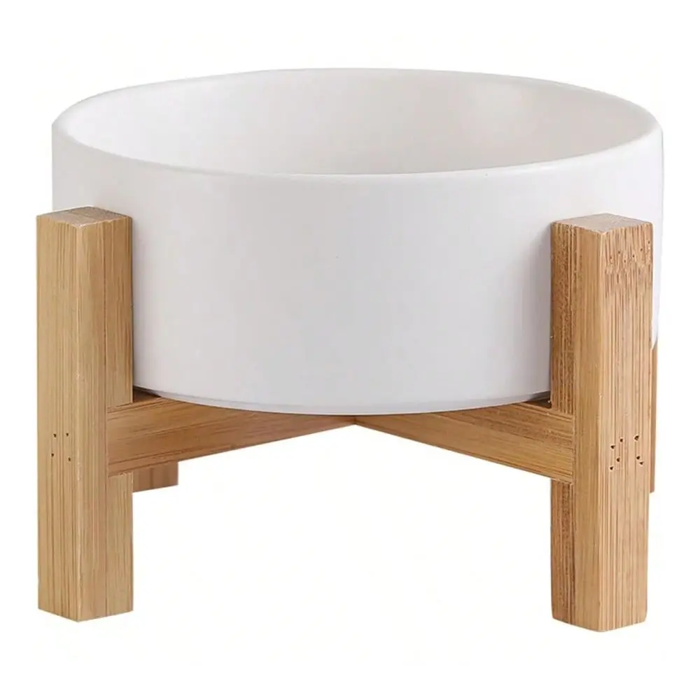 Ceramic Cat Bowl Cat Food Bowl With Bamboo Stand Raised Dog Dish For Puppies Anti Vomiting, Stress Free 13.5 Oz 400 Ml White
Ceramic Cat Bowl Cat Food Bowl With Bamboo Stand Raised Dog Dish For Puppies Anti Vomiting, Stress Free 13.5 Oz 400 Ml White