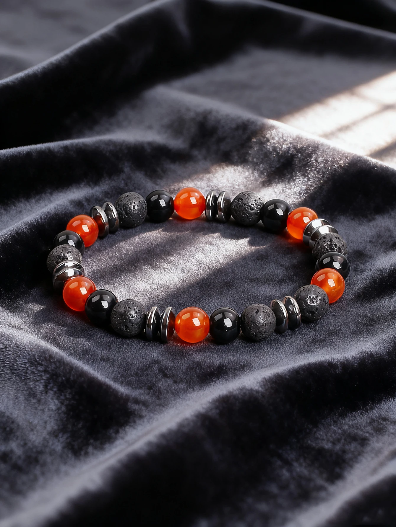 Natural Stone Bracelet for Energy Protection & Courage with Red Agate Onyx & Lava Stone Beads Reiki Healing Charm Beaded Jewelry
Natural Stone Bracelet for Energy Protection & Courage with Red Agate Onyx & Lava Stone Beads Reiki Healing Charm Beaded Jewelry