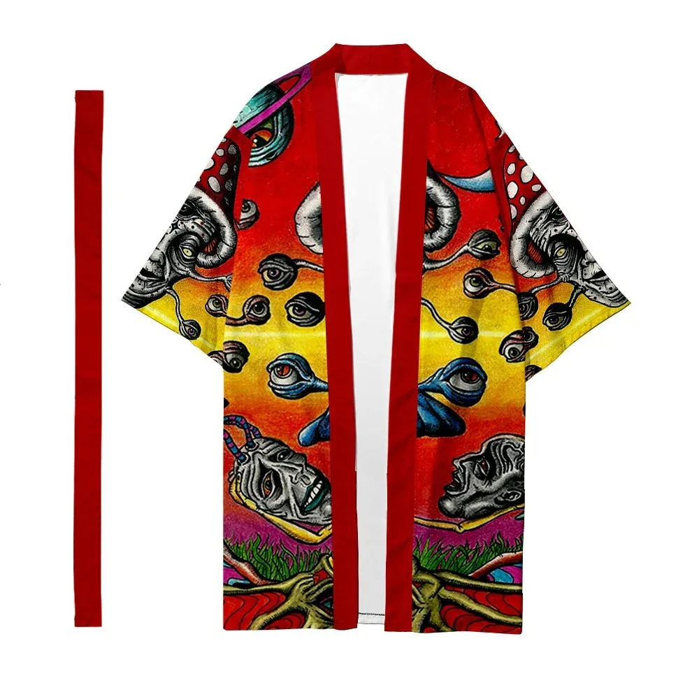 Men's KimonosCardigan Japanese Long KimonosWomen Samurai Clothing Fashion Psychedelic Pattern KimonosShirt Yukata Jacket Chic
Men's KimonosCardigan Japanese Long KimonosWomen Samurai Clothing Fashion Psychedelic Pattern KimonosShirt Yukata Jacket Chic