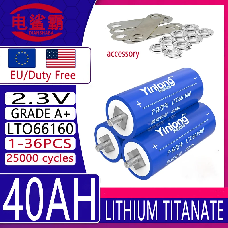 1-36 LTO66160 Silver Dragon Lithium Titanate Battery 2.3V40AH,suitable for car sailboat camping car horn modification 12V to 72V
1-36 LTO66160 Silver Dragon Lithium Titanate Battery 2.3V40AH,suitable for car sailboat camping car horn modification 12V to 72V