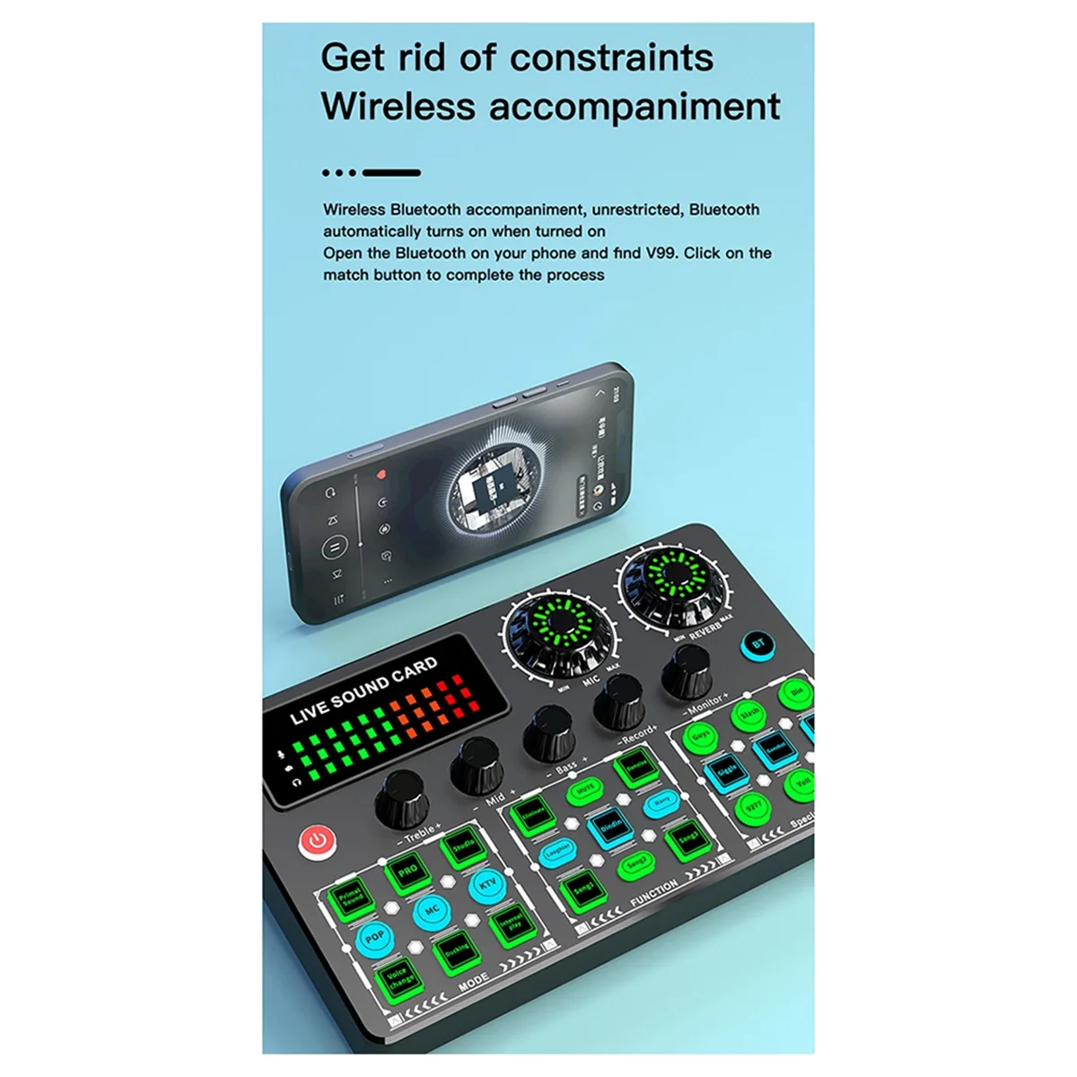 2025+V99 Live Sound Card Dedicated Singing Sound Card Equipment Mobile Karaoke Recording Computer Podcast Sound Card Mixer A
2025+V99 Live Sound Card Dedicated Singing Sound Card Equipment Mobile Karaoke Recording Computer Podcast Sound Card Mixer A