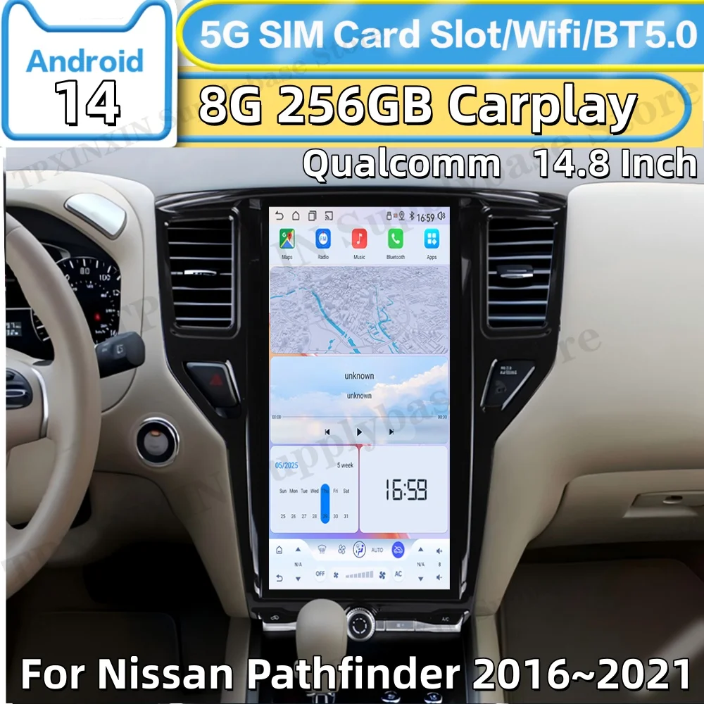 Android For Nissan Pathfinder 2016~2021 GPS Navigation Car Radio Automotive Multimedia Video Stereo Receiver Carplay Head Unit
Android For Nissan Pathfinder 2016~2021 GPS Navigation Car Radio Automotive Multimedia Video Stereo Receiver Carplay Head Unit