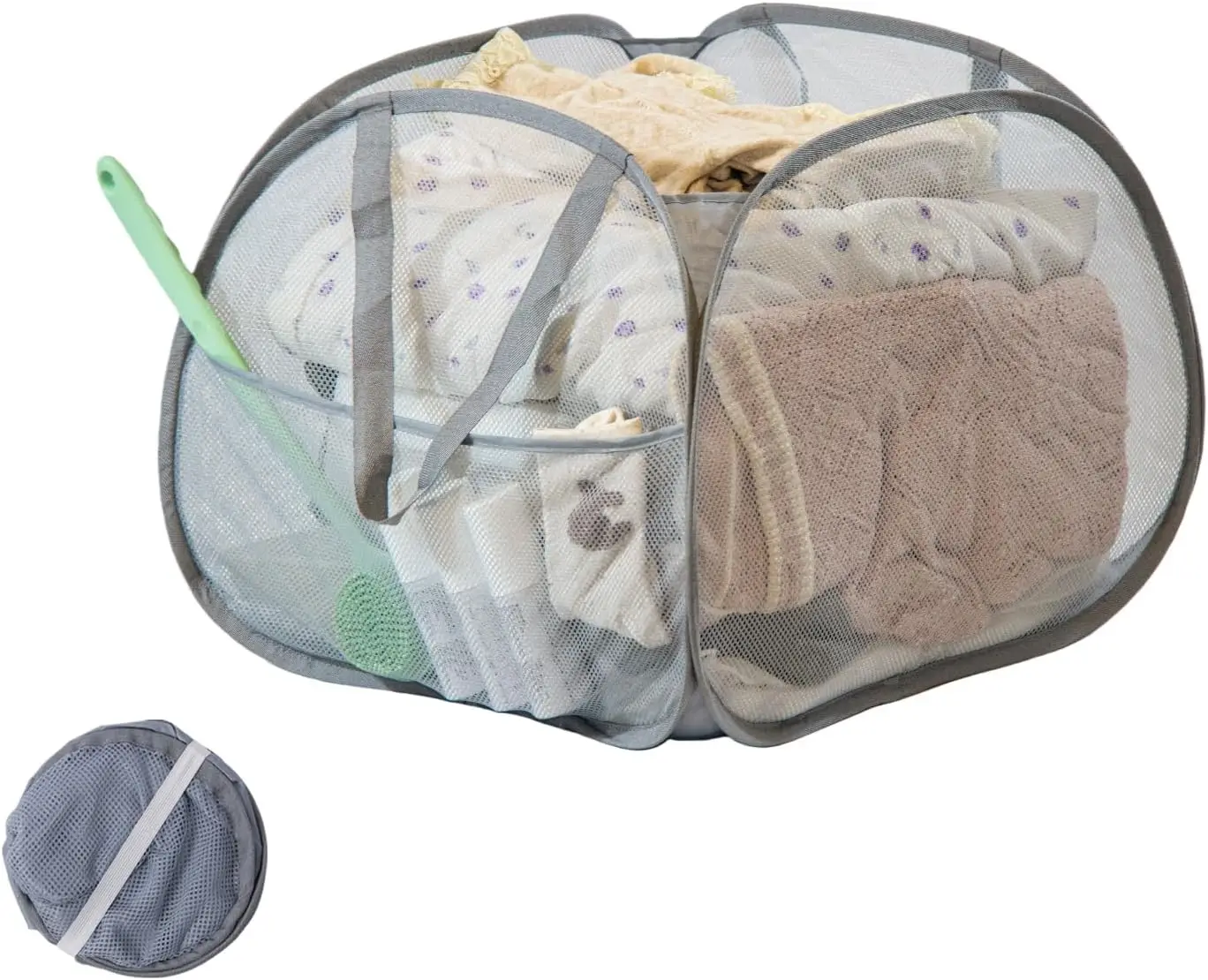 Collapsible Laundry Basket, 90L Foldable Pop-up Laundry Hamper with Handles, Square Mesh Dirty
Collapsible Laundry Basket, 90L Foldable Pop-up Laundry Hamper with Handles, Square Mesh Dirty
