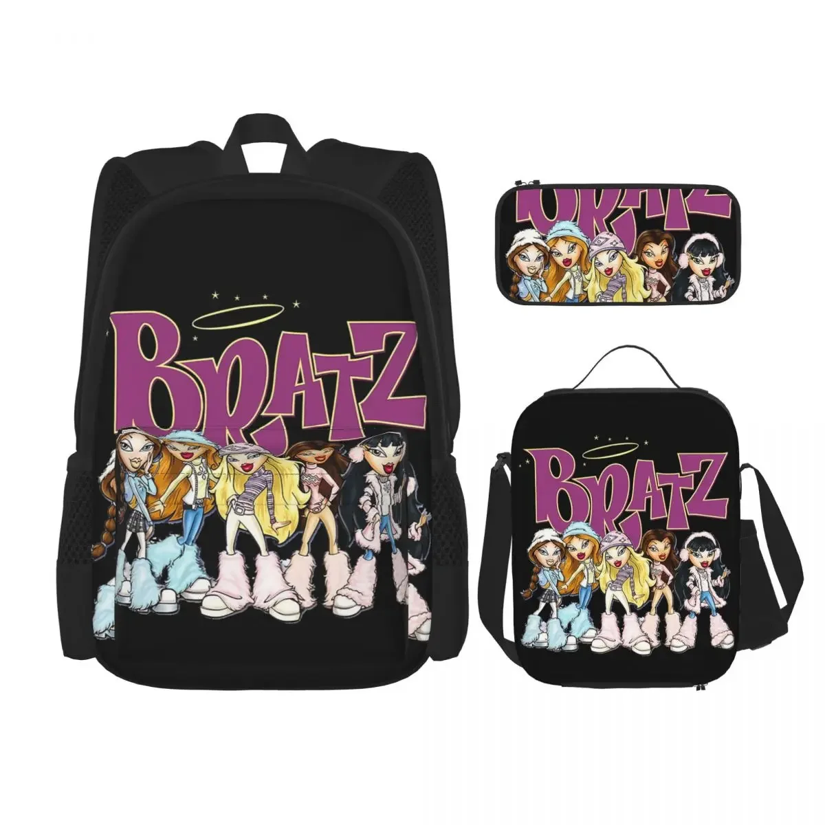 Bratz Rock Angelz Doll Backpacks Boys Girls Bookbag Children School Bags Cartoon Kids Rucksack Lunch Bag Pen Bag Three-Piece Set
Bratz Rock Angelz Doll Backpacks Boys Girls Bookbag Children School Bags Cartoon Kids Rucksack Lunch Bag Pen Bag Three-Piece Set