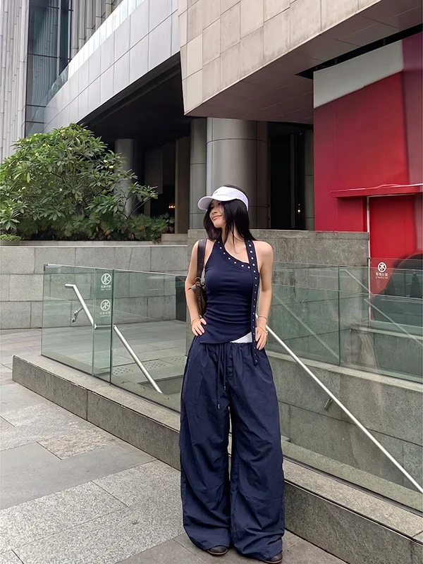 Elegant Slim Fit Vest And Lazy Wide Leg Pants Two Piece Set in Royal Blue Casual Fashion Women's High Waist Cargo Pants
Elegant Slim Fit Vest And Lazy Wide Leg Pants Two Piece Set in Royal Blue Casual Fashion Women's High Waist Cargo Pants
