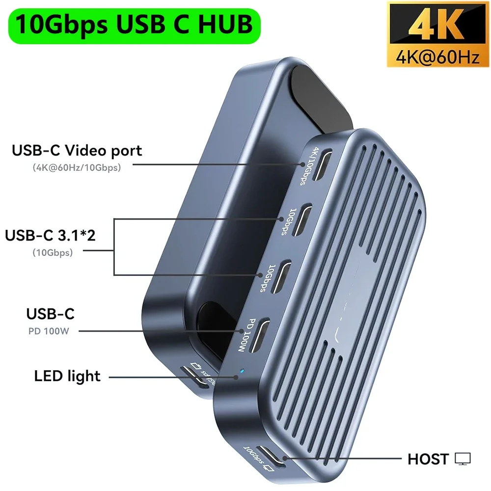 USB-C Docking Station 4 in 1 USB3.2 Hub for MacBook, 10Gbps Transmission, 4K Projection, Full-Function Docking Station
USB-C Docking Station 4 in 1 USB3.2 Hub for MacBook, 10Gbps Transmission, 4K Projection, Full-Function Docking Station