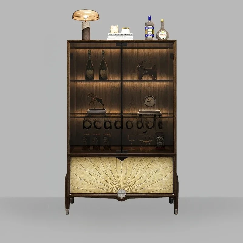 C Solid wood light luxury wine cabinet Italian high-end restaurant modern black walnut glass door figure display cabinet
C Solid wood light luxury wine cabinet Italian high-end restaurant modern black walnut glass door figure display cabinet