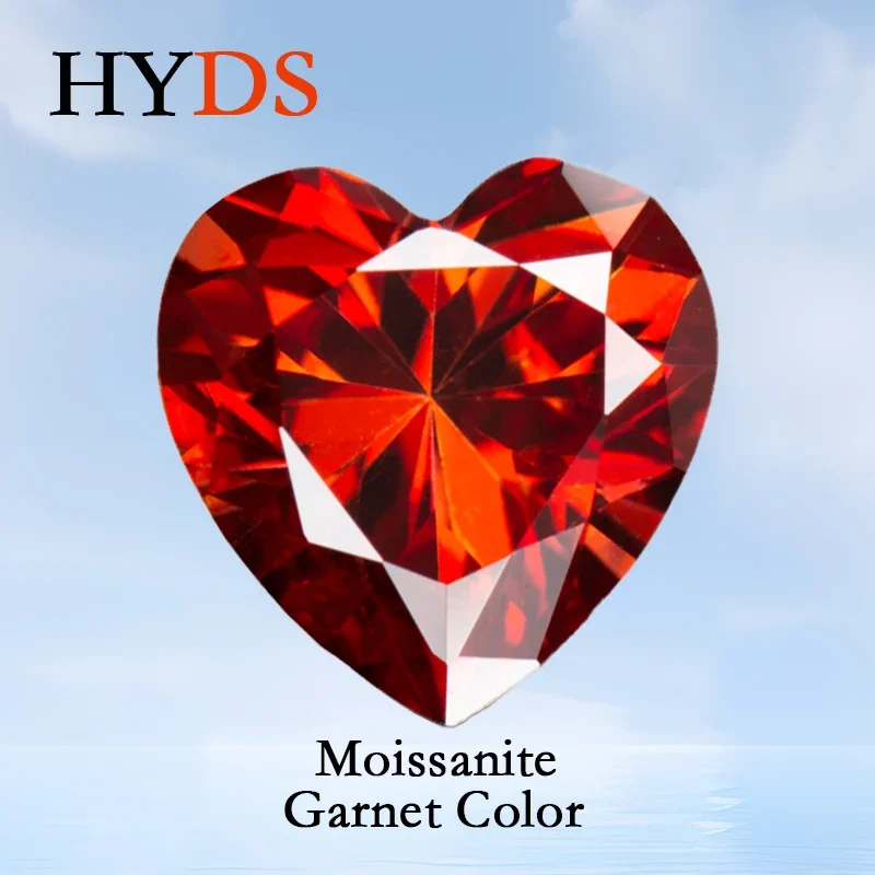 Moissanite Stone Heart Cut Garnet Color VVS1 Gemstone Passed Diamond Tester Beads for DIY Jewelry Making with GRA Certificate
Moissanite Stone Heart Cut Garnet Color VVS1 Gemstone Passed Diamond Tester Beads for DIY Jewelry Making with GRA Certificate