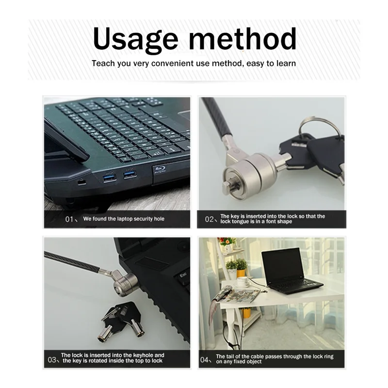 AP-Laptop Computer Lock Laptop Lock Anti-Theft Lock Universal Retractable Spring Rope Steel Cable Key Computer Lock
AP-Laptop Computer Lock Laptop Lock Anti-Theft Lock Universal Retractable Spring Rope Steel Cable Key Computer Lock