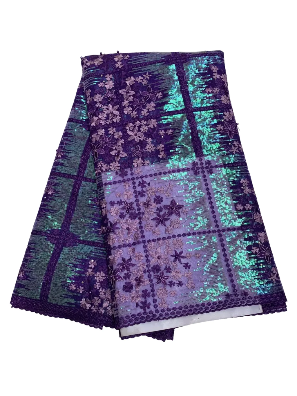 Purple Sequins Beaded Tulle Lace African Flower Lace Fabric 2026 High Quality French Mesh Lace Fabrics 5 Yards For Wedding Dress
Purple Sequins Beaded Tulle Lace African Flower Lace Fabric 2026 High Quality French Mesh Lace Fabrics 5 Yards For Wedding Dress