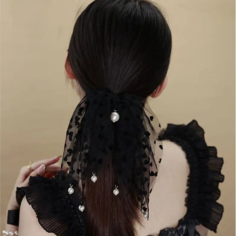 Korean Style Women Pearls Bow Layer Hair Clips Silk Mesh Dot Hair Scrunchie Ladies Hair Accessories Hairbands New Headwear
Korean Style Women Pearls Bow Layer Hair Clips Silk Mesh Dot Hair Scrunchie Ladies Hair Accessories Hairbands New Headwear