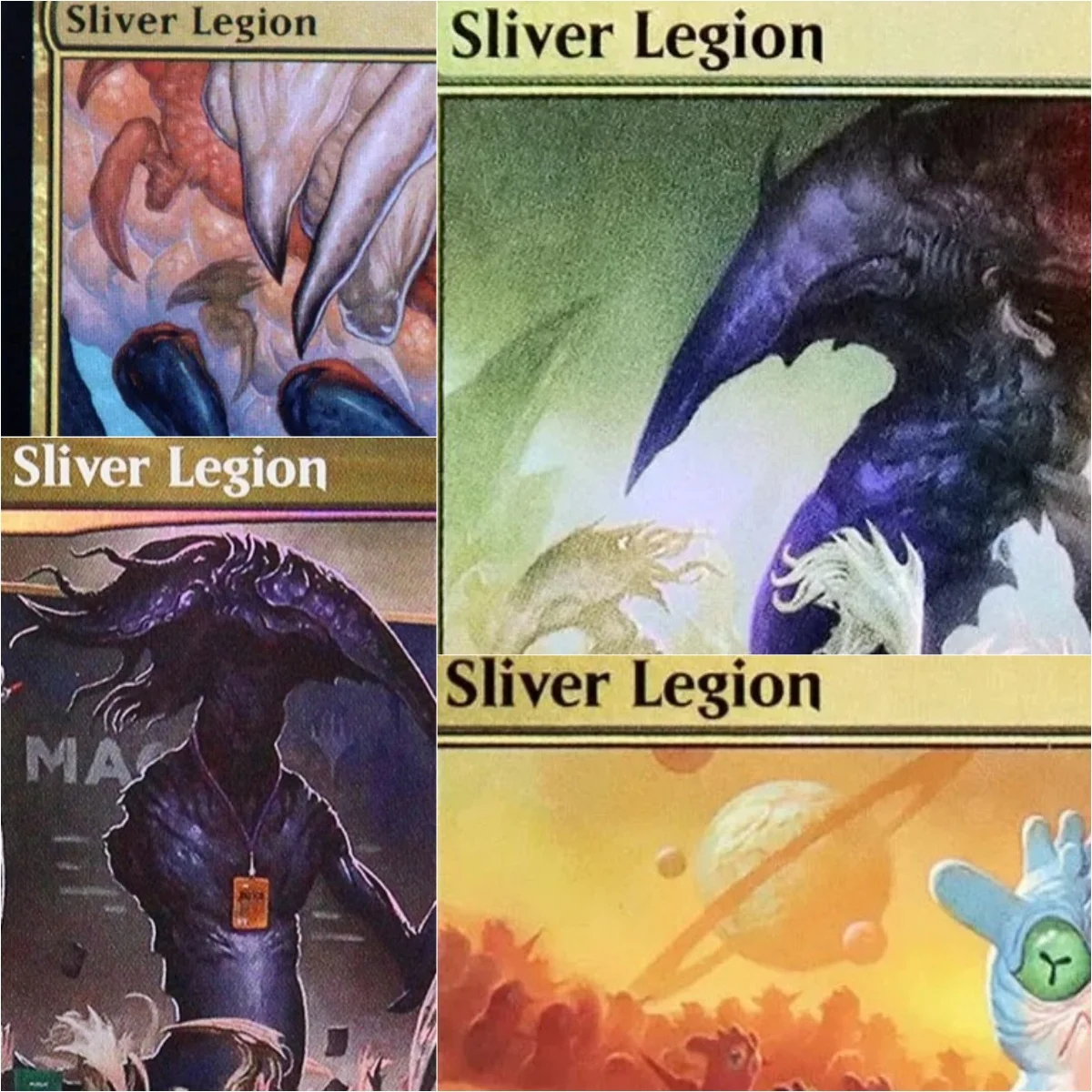 "Sliver Legion" TCG Magical Proxy Black Top Quality Proxy Playing Cards Board Game Deck Trading Cards
"Sliver Legion" TCG Magical Proxy Black Top Quality Proxy Playing Cards Board Game Deck Trading Cards