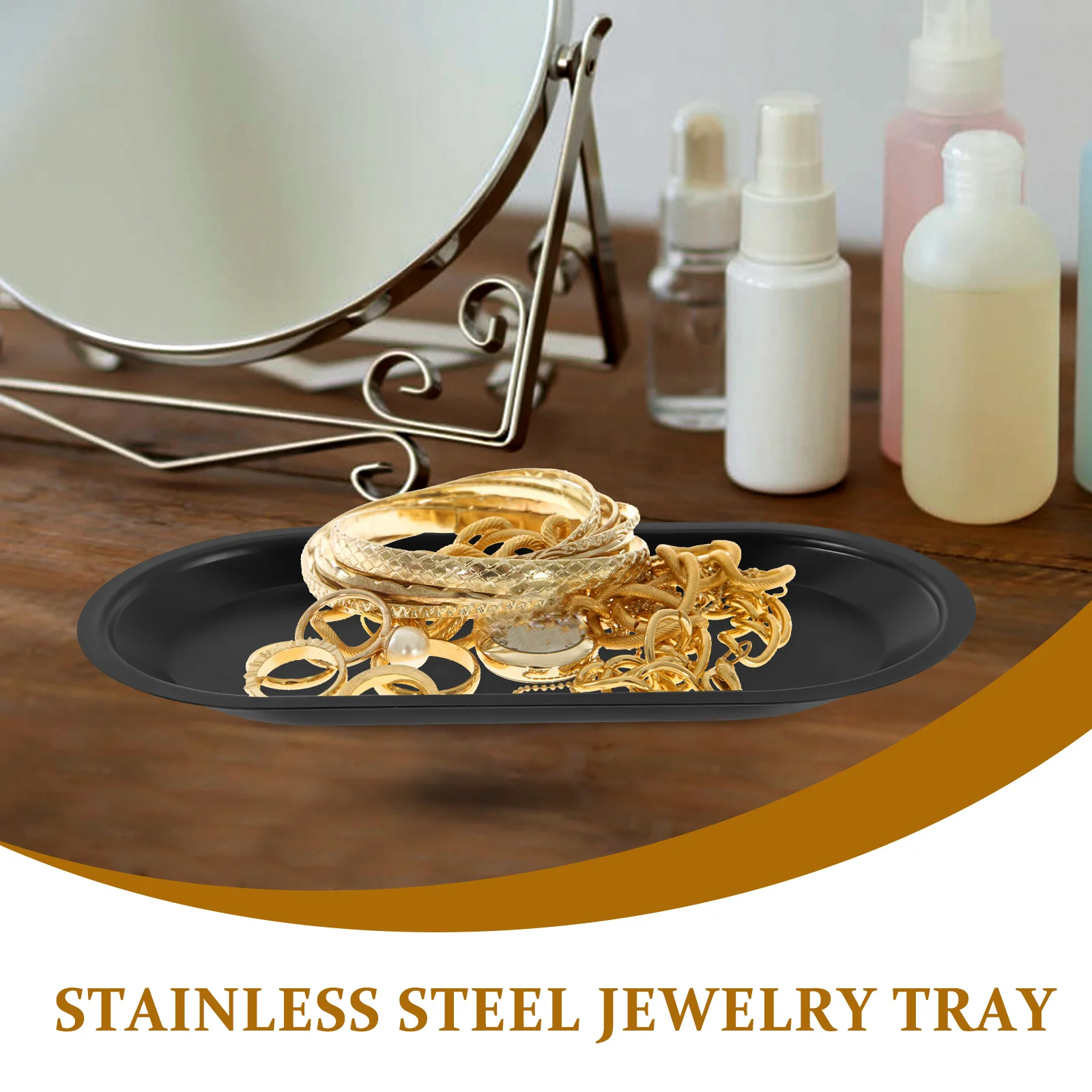 Stainless Steel Jewelry Tray Vanity Tray for Bathroom Counter Ring Earring Organizer Cosmetics Storage Plate North
Stainless Steel Jewelry Tray Vanity Tray for Bathroom Counter Ring Earring Organizer Cosmetics Storage Plate North