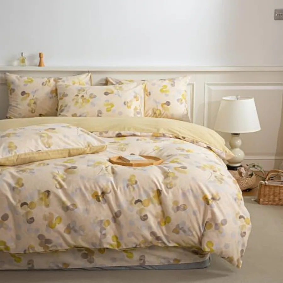 Brushed Cotton Duvet Cover Size Abstract Dot Bedding Set Warm Soft Duvet Cover for Fall Winter Cozy Yellow 3-Piece Set
Brushed Cotton Duvet Cover Size Abstract Dot Bedding Set Warm Soft Duvet Cover for Fall Winter Cozy Yellow 3-Piece Set