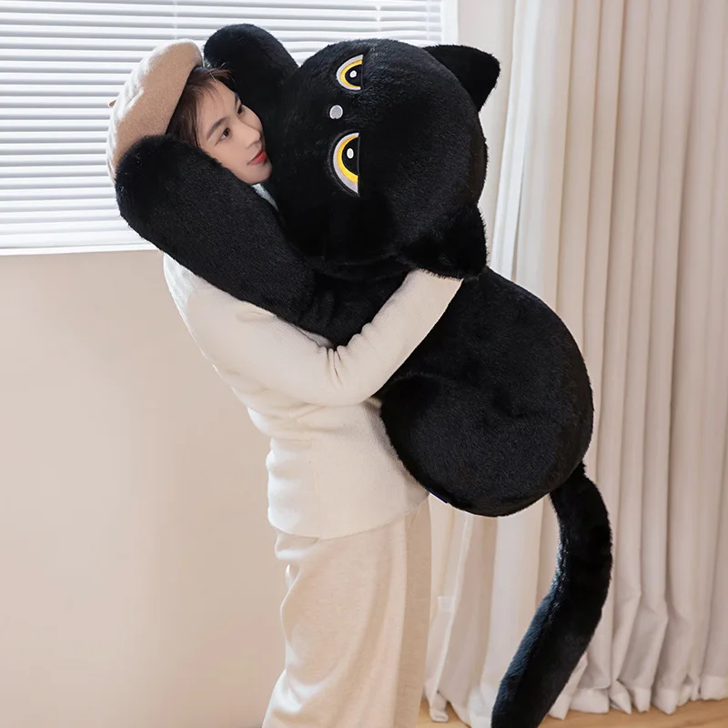 Cute Lying Posture Cat Doll Pillow Sleeping Plush Toys Giant Cartoon Black Cat Doll Gift Decoration 47inch 120cm DY10297
Cute Lying Posture Cat Doll Pillow Sleeping Plush Toys Giant Cartoon Black Cat Doll Gift Decoration 47inch 120cm DY10297