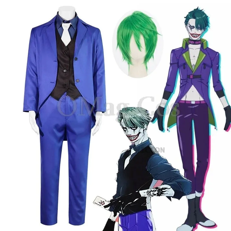 Jo Ker Cosplay Costumes Men Fullset Suit Wig Male Isekai Joker Prison Prince Of Crime Halloween Clown 2024 New Anime Cosplay
Jo Ker Cosplay Costumes Men Fullset Suit Wig Male Isekai Joker Prison Prince Of Crime Halloween Clown 2024 New Anime Cosplay