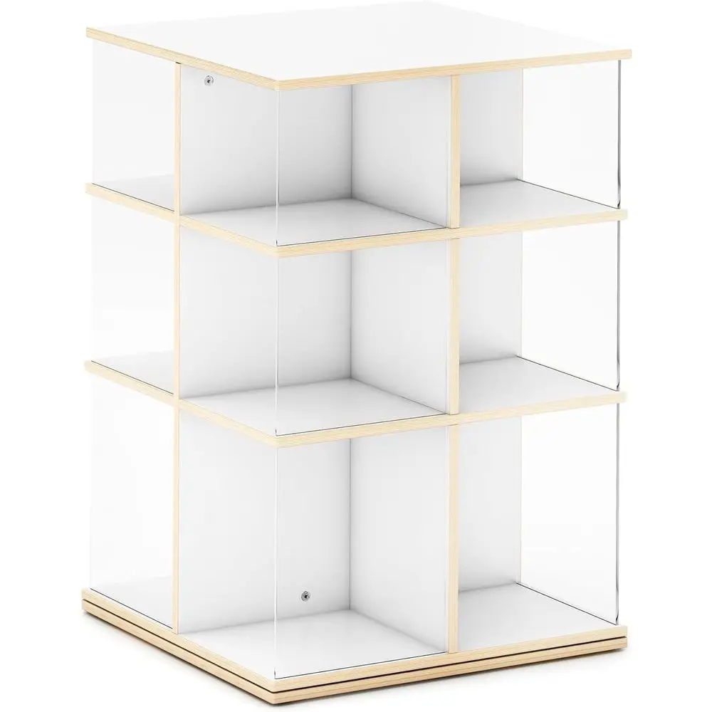 EdQ Rotating Big Book Display–White: 3-Tier Montori Wooden Bookshel or Kids' Room, 360° Spinning Bookcase with Acrylic Shelves o
EdQ Rotating Big Book Display–White: 3-Tier Montori Wooden Bookshel or Kids' Room, 360° Spinning Bookcase with Acrylic Shelves o
