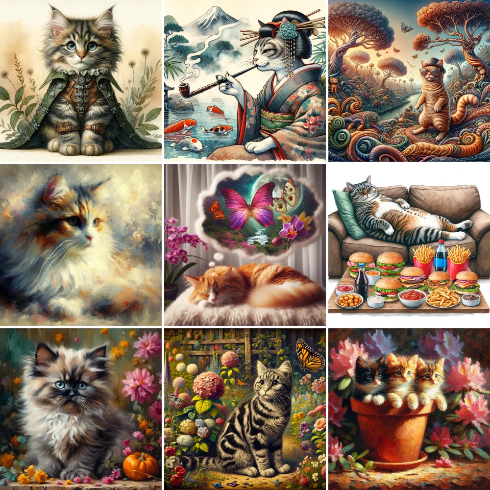 Animal Pet Cat Printed Cross-Stitch Complete Kit Embroidery Sewing Handicraft Handiwork Needlework For Adults Floss Home Decor
Animal Pet Cat Printed Cross-Stitch Complete Kit Embroidery Sewing Handicraft Handiwork Needlework For Adults Floss Home Decor