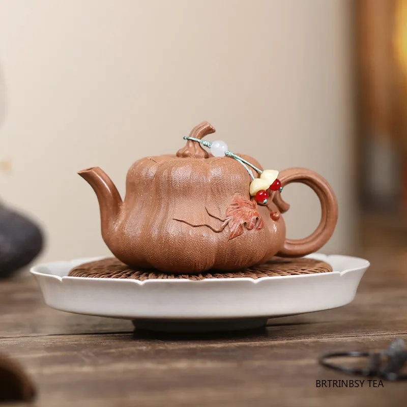 150ml Tradition Yixing Purple Clay Teapot Handmade Pumpkin Shape Tea Pot Beauty Tea Infuser Kettle Chinese Zisha Teaware Tea Set
150ml Tradition Yixing Purple Clay Teapot Handmade Pumpkin Shape Tea Pot Beauty Tea Infuser Kettle Chinese Zisha Teaware Tea Set