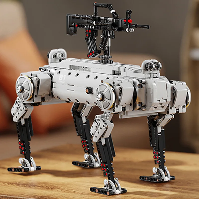 Military Mechanical Dog Building Blocks With Manual Action Shooting MOC Technology Gun Weapons DIY Brick Toys For Kids Boy Gifts
Military Mechanical Dog Building Blocks With Manual Action Shooting MOC Technology Gun Weapons DIY Brick Toys For Kids Boy Gifts