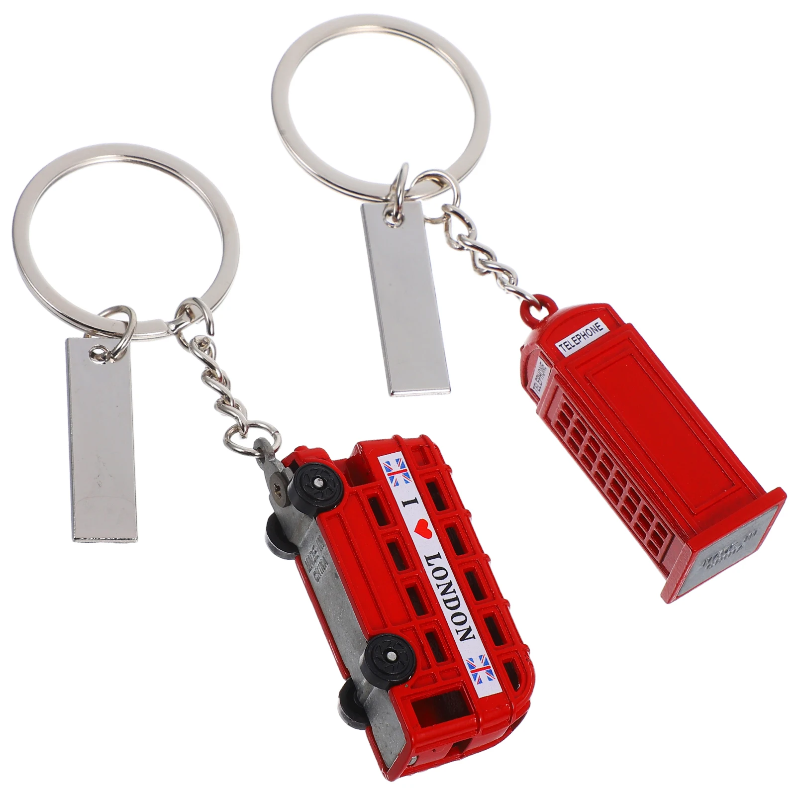 2 Pcs Booth Keychain London Bus Chains Souvenirs Travel Gifts Accessory British Culture
2 Pcs Booth Keychain London Bus Chains Souvenirs Travel Gifts Accessory British Culture