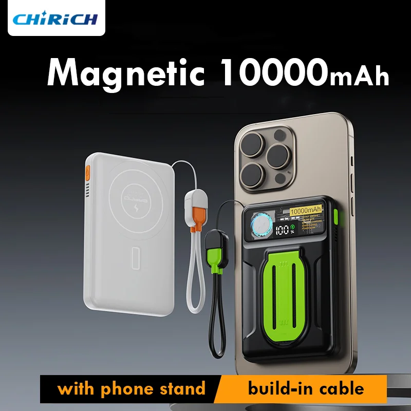 10000mAh Magnetic Power Bank With Cable USB C Wireless Fast Charger 22.5W PD20W External Spare Battery For iPhone Xiaomi Samsung
10000mAh Magnetic Power Bank With Cable USB C Wireless Fast Charger 22.5W PD20W External Spare Battery For iPhone Xiaomi Samsung