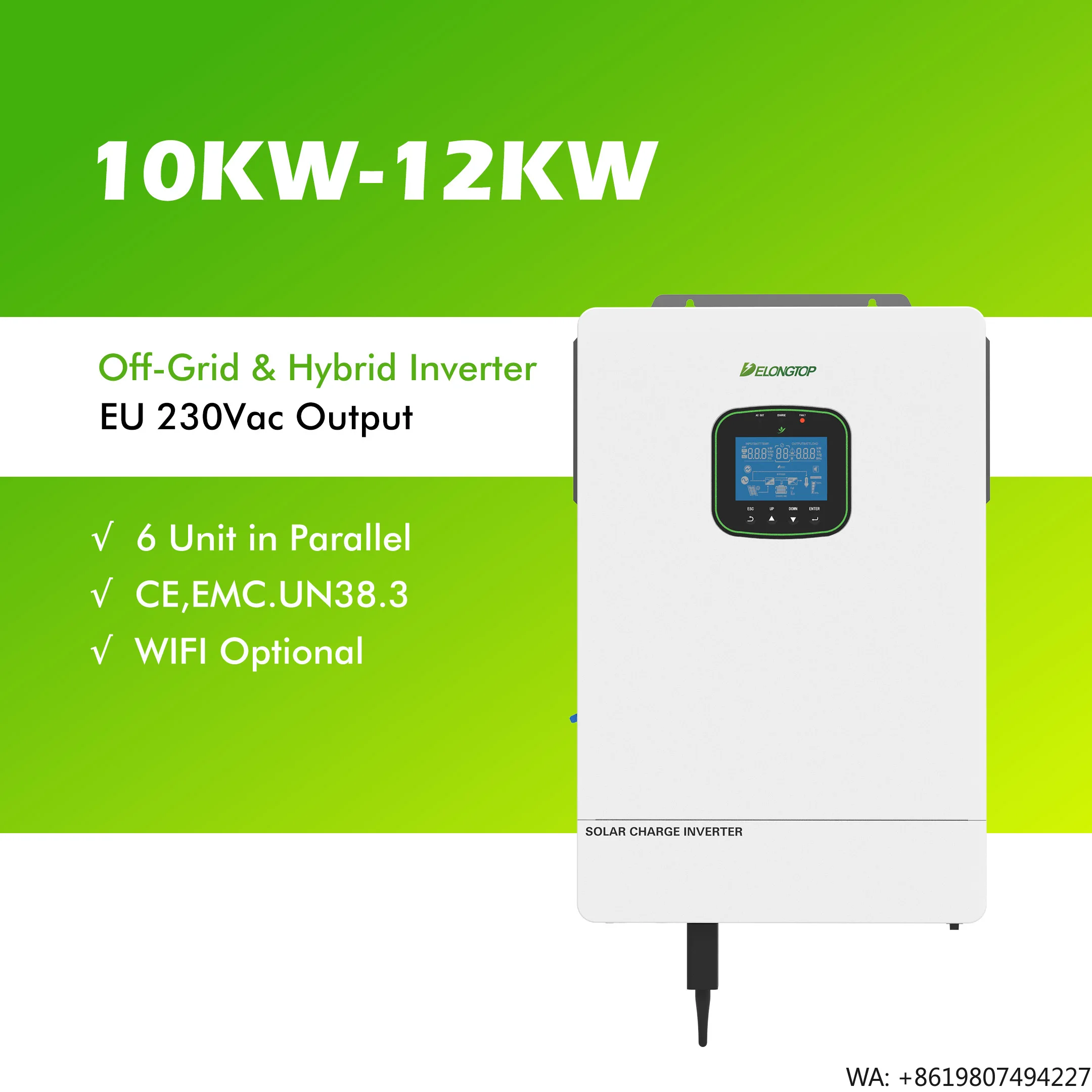 230V 50Hz 6kW 10kW 12kW Home Solar Panel Kit MPPT Inverter Pure Sine Wave PV Mppt Hybrid off Grid Solar Energy Inverter
230V 50Hz 6kW 10kW 12kW Home Solar Panel Kit MPPT Inverter Pure Sine Wave PV Mppt Hybrid off Grid Solar Energy Inverter