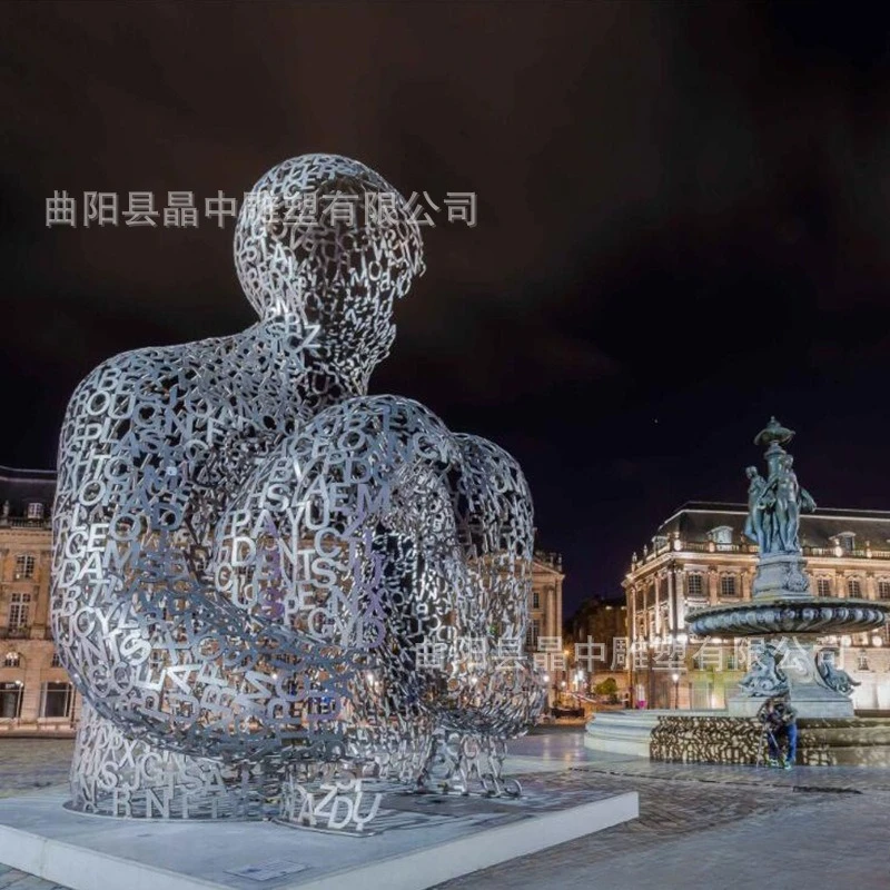 Large stainless steel hollow thinker figure sculpture cityscape ornament Internet celebrity
Large stainless steel hollow thinker figure sculpture cityscape ornament Internet celebrity