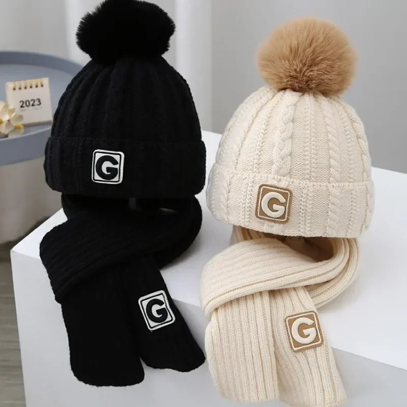 Kids Knitted Letter Fashion Baby Hat Beanie Scarf Beige Crochet Bonnet Scarf for Toddler Autumn Winter Warm Caps Accessories
Kids Knitted Letter Fashion Baby Hat Beanie Scarf Beige Crochet Bonnet Scarf for Toddler Autumn Winter Warm Caps Accessories