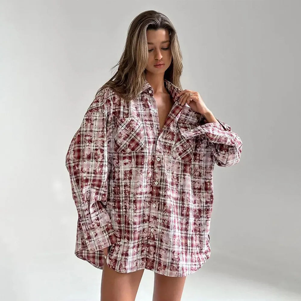 Retro Vintage Plaid Cotton Shirt Spring and Summer Women Personal Street Style Y2K Loose Outer Layer Casual Long Sleeved Shirt
Retro Vintage Plaid Cotton Shirt Spring and Summer Women Personal Street Style Y2K Loose Outer Layer Casual Long Sleeved Shirt