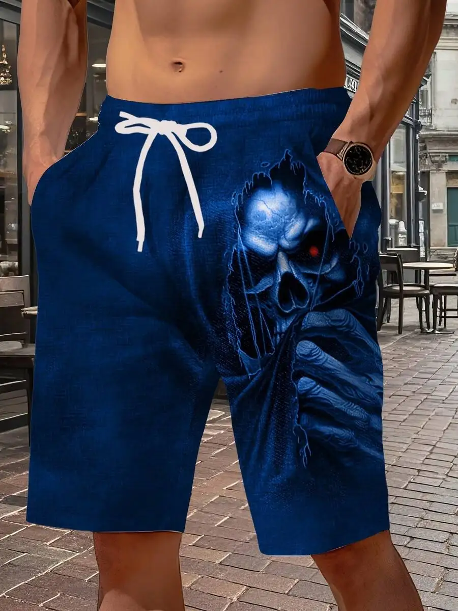 Mens 3D Skull Print Beach Shorts Polyester Stretch Regular Fit
Mens 3D Skull Print Beach Shorts Polyester Stretch Regular Fit