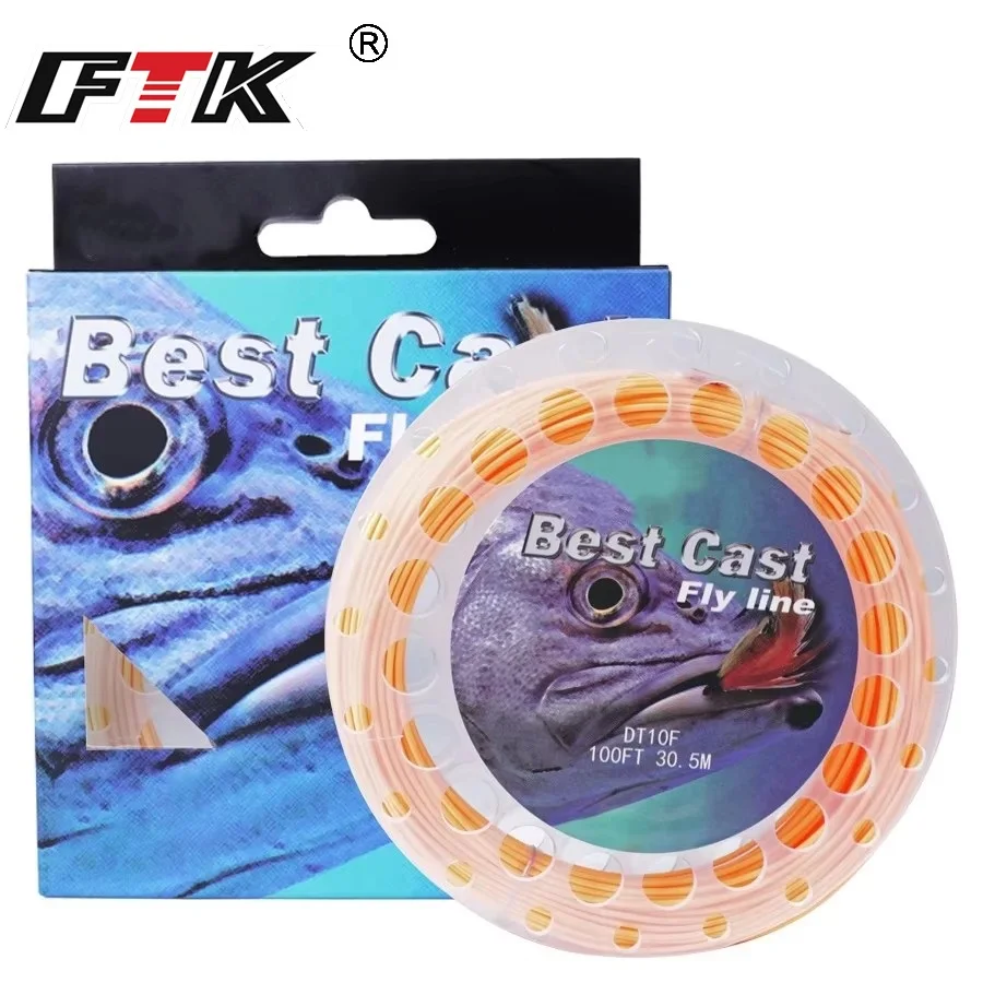 FTK 100FT/30.5M Weight Forward Fly Line Inner Braided Pe Line Outside Pvc WF4F-WF8F Top Tip Sinking Fly Fishing Line
FTK 100FT/30.5M Weight Forward Fly Line Inner Braided Pe Line Outside Pvc WF4F-WF8F Top Tip Sinking Fly Fishing Line