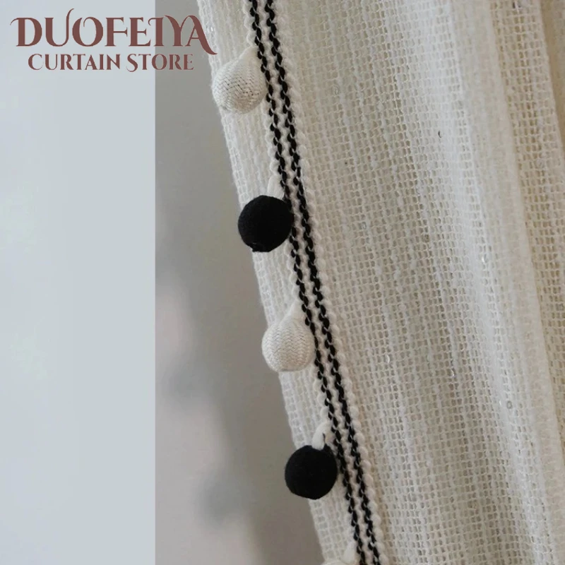 French Retro High-end Niche Color Cotton and Linen Sequins Tulle Curtains for Living Room Bedroom Dining Custom Size Decoration
French Retro High-end Niche Color Cotton and Linen Sequins Tulle Curtains for Living Room Bedroom Dining Custom Size Decoration