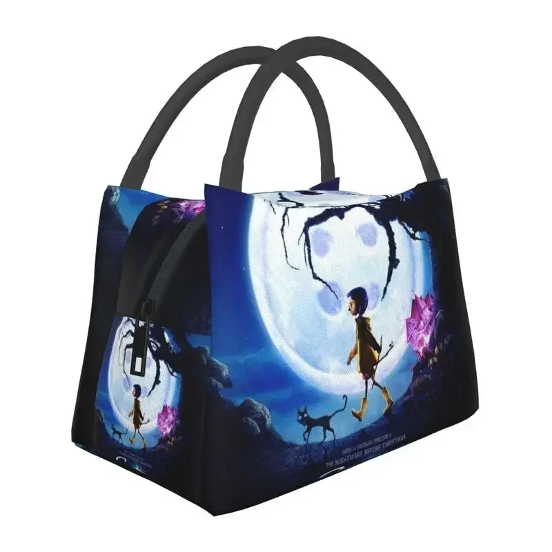 Custom Halloween Horror Movie Coraline Lunch Bags Men Women Thermal Cooler Insulated Lunch Boxes for Work Pinic or Travel
Custom Halloween Horror Movie Coraline Lunch Bags Men Women Thermal Cooler Insulated Lunch Boxes for Work Pinic or Travel