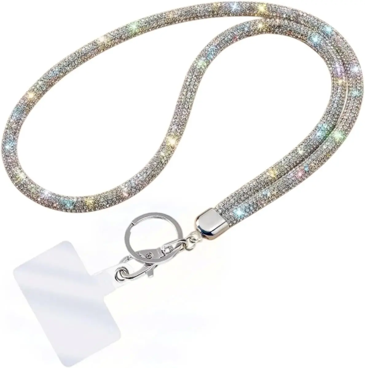 34.8'' Crystal Neck Lanyard, Bling Name Card Holder for Women, AB White, 1PC
34.8'' Crystal Neck Lanyard, Bling Name Card Holder for Women, AB White, 1PC