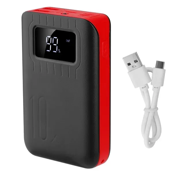 Портативный внешний аккумулятор 10000 мАч с двумя USB-портами для зарядки, ЖК-дисплеем и фонариком
Портативный внешний аккумулятор 10000 мАч с двумя USB-портами для зарядки, ЖК-дисплеем и фонариком