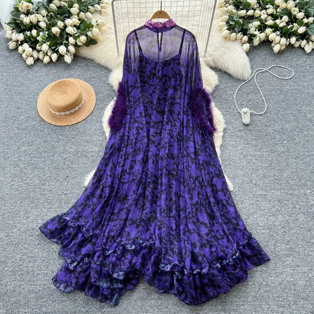 Шикарное элегантное платье со сращенным принтом, милое женское летнее платье для пляжного отдыха и отдыха, комплект из двух предметов
Шикарное элегантное платье со сращенным принтом, милое женское летнее платье для пляжного отдыха и отдыха, комплект из двух предметов