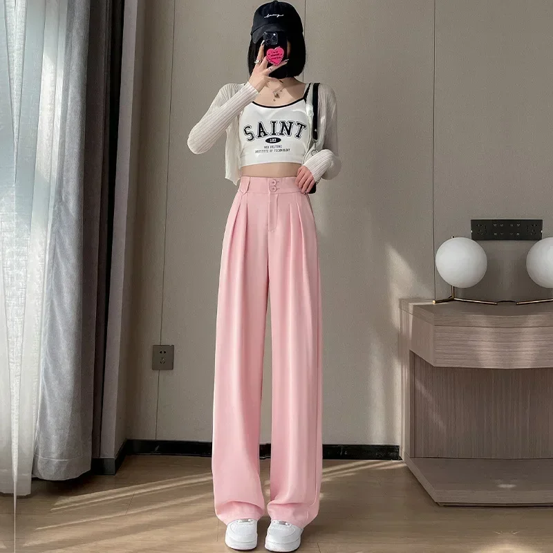 Korean Women's Trousers Loose Straight Wide Leg Pants For Women Office Lady Y2k Pants Woman Korean Fashion Casual Baggy Pants 
Korean Women's Trousers Loose Straight Wide Leg Pants For Women Office Lady Y2k Pants Woman Korean Fashion Casual Baggy Pants