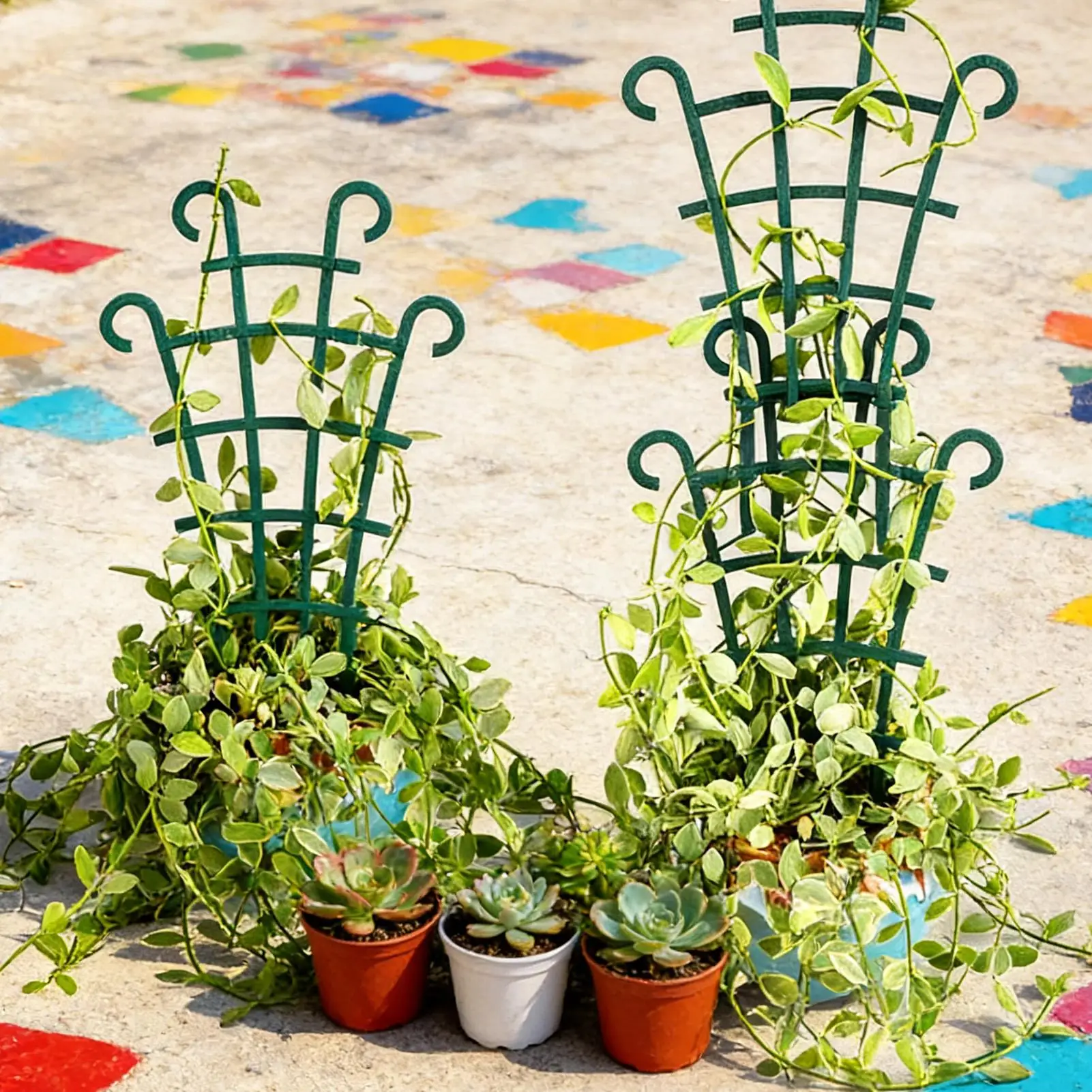12 Pieces Small Stackable Supports Mini Plastic Plant Stands For Climbing Vines Indoor Plant Stakes For Rose Vegetable Tomato
12 Pieces Small Stackable Supports Mini Plastic Plant Stands For Climbing Vines Indoor Plant Stakes For Rose Vegetable Tomato