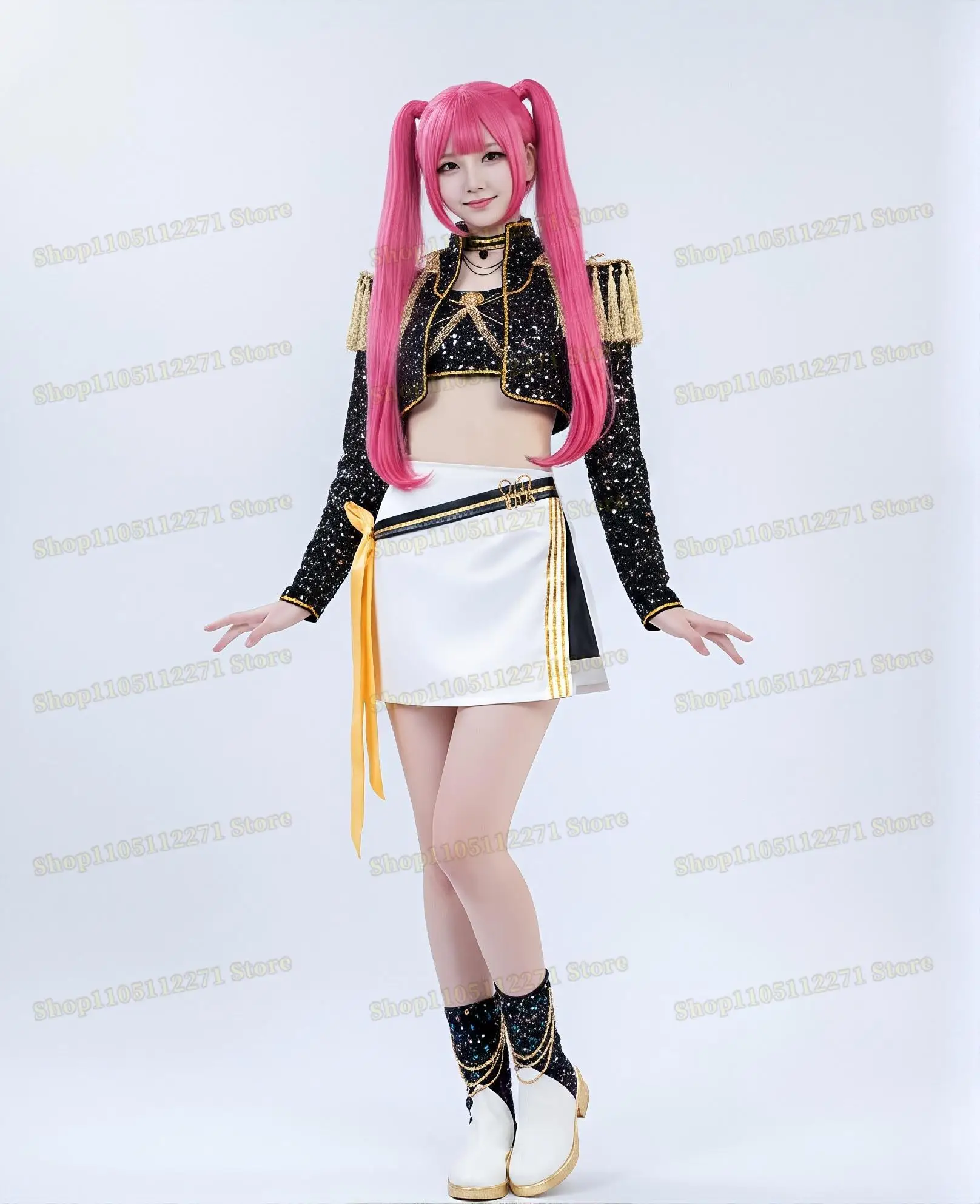 KPop Mira Costume Demon Hunters Cosplay Costumes Adult Kids Woman Girl Children Black/White Gold Party Uniform Suit
KPop Mira Costume Demon Hunters Cosplay Costumes Adult Kids Woman Girl Children Black/White Gold Party Uniform Suit