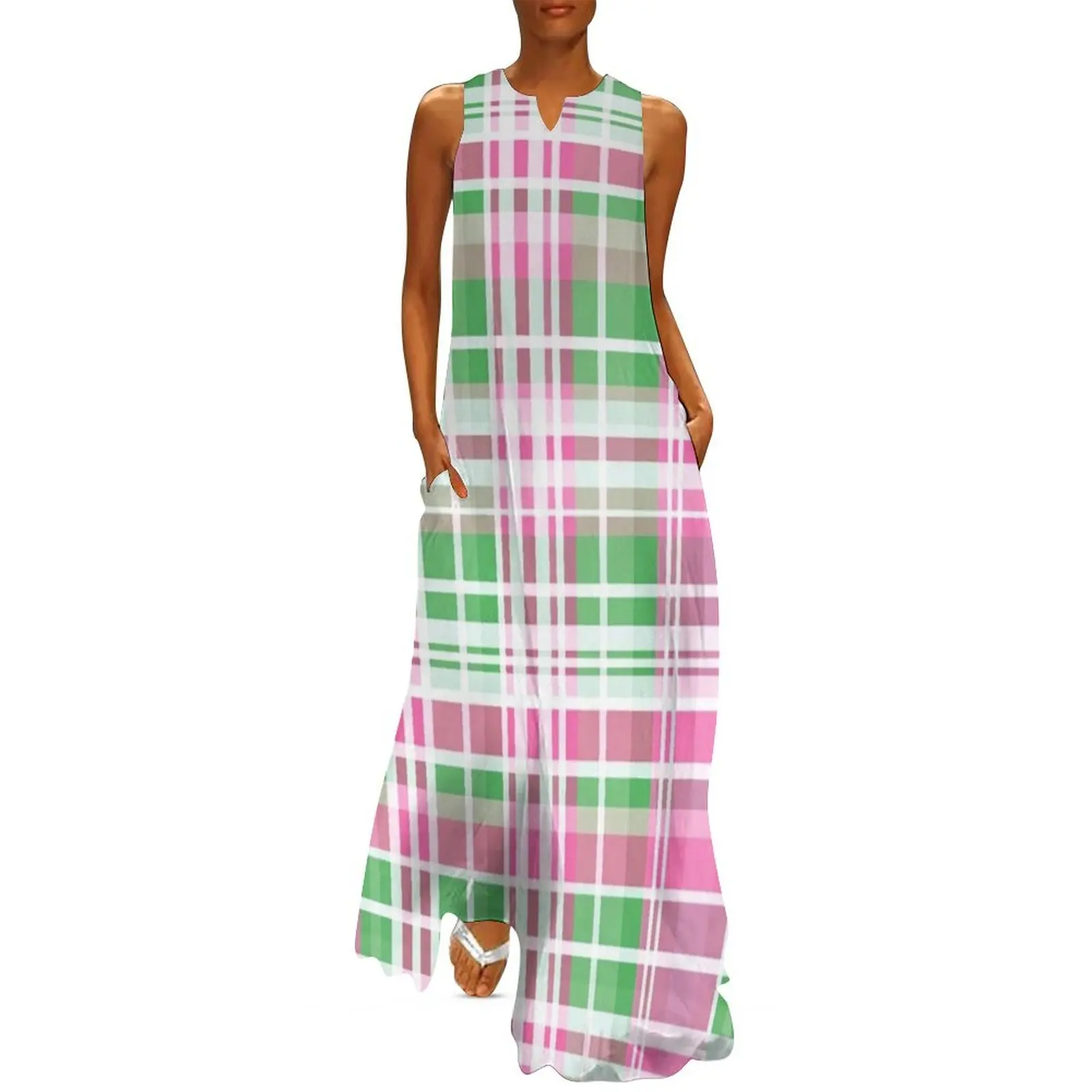 Pink and Green Preppy Plaid Long Dress summer dresses for women 2025 Woman's evening dress Dress
Pink and Green Preppy Plaid Long Dress summer dresses for women 2025 Woman's evening dress Dress
