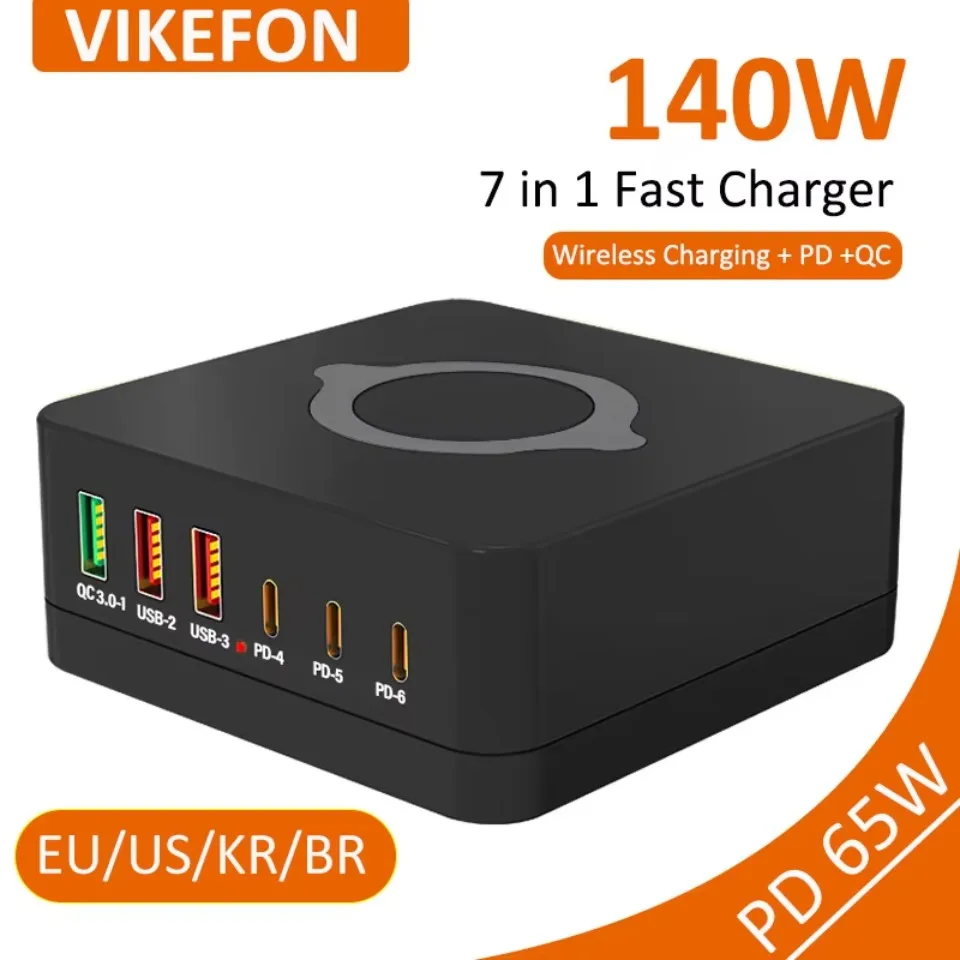 140 Вт Настольное зарядное устройство GaN Беспроводное зарядное устройство USB Type C Зарядная станция PD 65 Вт PPS 45 Вт QC4.0 Быстрая зарядка для ноутбука, планшета, телефона
140 Вт Настольное зарядное устройство GaN Беспроводное зарядное устройство USB Type C Зарядная станция PD 65 Вт PPS 45 Вт QC4.0 Быстрая зарядка для ноутбука, планшета, телефона