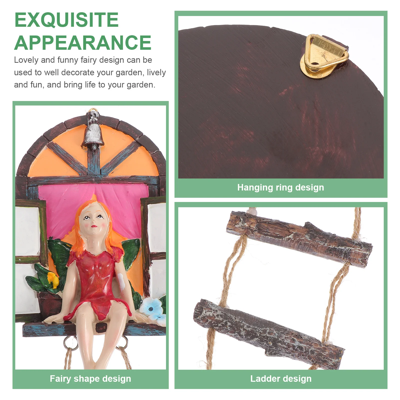 1Set Resin Fairy Garden Hanging Pendant Durable Climbing Rope Hanging Decor Outdoor Yard Balcony Resin Fairy Ornament
1Set Resin Fairy Garden Hanging Pendant Durable Climbing Rope Hanging Decor Outdoor Yard Balcony Resin Fairy Ornament